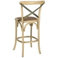 thumbnail image 4 of SAFAVIEH Eleanor X-Back Rustic Bistro Bar Stool with Footrest, Weathered Oak, 4 of 6