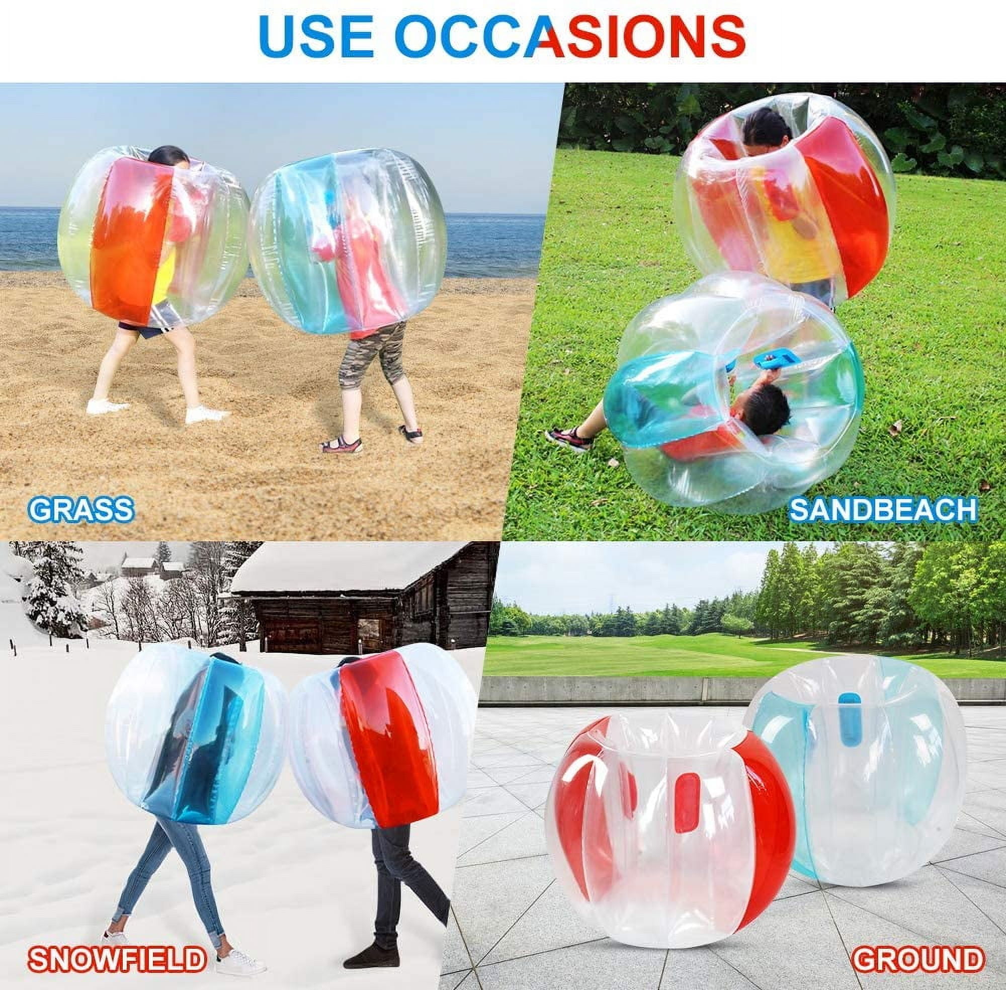 Adult Bumper Ball (4ft/1.2m) Giant Inflatable Bubble Sumo Ball House Summer Outdoor Toys Backyard Games, Red