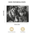 thumbnail image 3 of MLJA Lion Family Canvas Wall Art Black and White Animal Pictures Lion and Wall Poster Wild Animal Artwork Painting Abstract Lion Wall Art Black and Print, 3 of 6