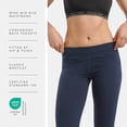 thumbnail image 5 of Fishers Finery Women's Bootleg Yoga Pant; Back Pockets; Cotton & Modal Blend (Navy, XS Petite), 5 of 6