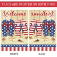 thumbnail image 3 of Welcome Patriotic Stars and Stripes Floral Flip Flops Decoration Summer Beach Seaside Independence Day Garden Flag Holiday Outdoor Yard Flag 12" x 18", 3 of 6