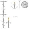 thumbnail image 3 of Charm America - 0.166 Carat (CTW) Round White Diamond Cross Pendant - 10 Karat Solid Gold - Dainty Cross Pendant, 3 of 4