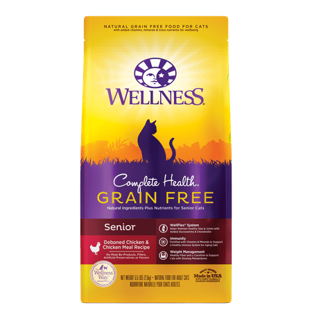 UPC: 0076344092278 | Wellness Complete Health Grain Free Senior Dry Cat Food 5 Pound Bag