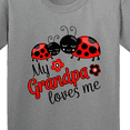 thumbnail image 4 of Inktastic My Grandpa Loves Me with Cute Ladybugs Youth T-Shirt, 4 of 5