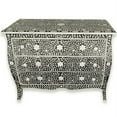 thumbnail image 2 of Favors Handicraft 3 Drawer Curved French Provincial Dresser in Black and White, 2 of 5