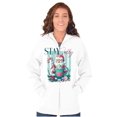 thumbnail image 3 of Christmas Santa Claus Stay Jolly Zip Up Hoodie Mens Womens Brisco Brands S, 3 of 6