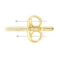 thumbnail image 3 of CZ Ruby Smart Square Halo Stud Earrings 14K Yellow Gold, 3 of 6