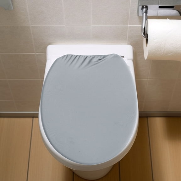 HAMPPLIES 1Set Soft Fabric Toilet Lid Cover Replacement Dark Grey for Toilet Tank Protection
