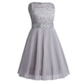 thumbnail image 3 of TTAO Kids Flower Girl Dress Floral Lace Birthday Party Ball Gown with Rhinestone Belt 4-16Y Gray 14, 3 of 7