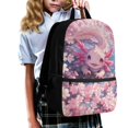 thumbnail image 3 of Jeiento Axolotl Backpack for Girls 8-12 12-14 School Bags Primary Middle School Bookbag Rucksack for Kids Pink Cherry Blossom 17inch Laptop Backpacks Elementary Schoolbag Daypack, 3 of 6