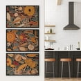 thumbnail image 4 of IDEA4WALL Framed Canvas Print Wall Art Set of 3 Abstract Floral and Fauna Vibrant Bohemian Garden Wall Decor Botanical Pattern Retro Prints Nature Wildflowers Minimal Artwork - 24"x36"x3 Black, 4 of 5