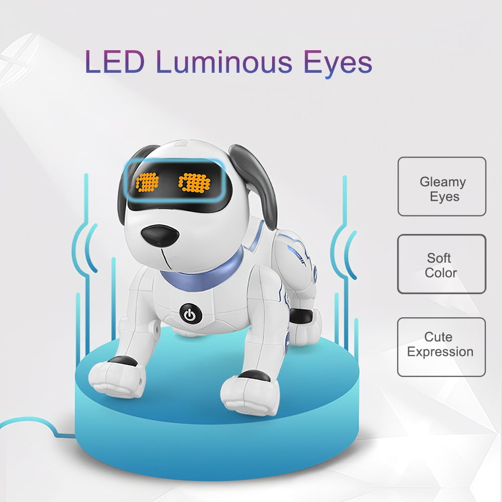 LE NENG TOYS K16A Electronic Pets Robot Dog Stunt Dog Voice Command Programmable Touch-Sense Music Song Toy for Birthday Christmas Gift