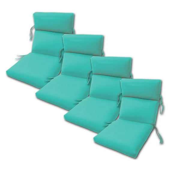Comfort Classics Outdoor Sunbrella Channeled Chair Cushions - Set of 4