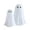 Y2-2pcs, variant on Halloween Lighted Vintage Patchwork Ghost Light Up Confetti Ghosts Warm LED Glowing Halloween Decor Halloween Ghost Figurine Illuminated Pumpkins Detail Lighted Vintage Patchwork Ghost Tabletop,A