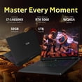 thumbnail image 3 of Lenovo Legion Pro 5 16" WQXGA 240Hz Gaming Laptop, Intel i7-14650HX, GeForce RTX 5060, 32GB DDR5, 2TB Storage(1TB SSD+1TB Docking Station Set), 24-Zone RGB Backlit Keyboard, Wi-Fi 7, Win 11, Black, 3 of 9