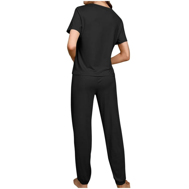Casual Daily Solid Solid Color O Neck Short Sleeve Two Pieces Casual Daily Solid Solid Color O Neck Short Sleeve Two Pieces
