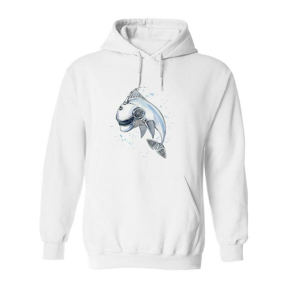 Robotic Dolphin Hoodie Men -Image by Shutterstock, Male XX-Large