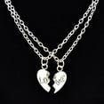thumbnail image 4 of Soumake 2 Pcs Fashion Best Friends Love Heart Pendant Couple Chain Necklace Jewelry Gift, 4 of 8