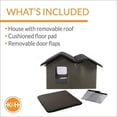 thumbnail image 3 of K&H Outdoor Kitty House Extra-Wide Olive Green, 3 of 6