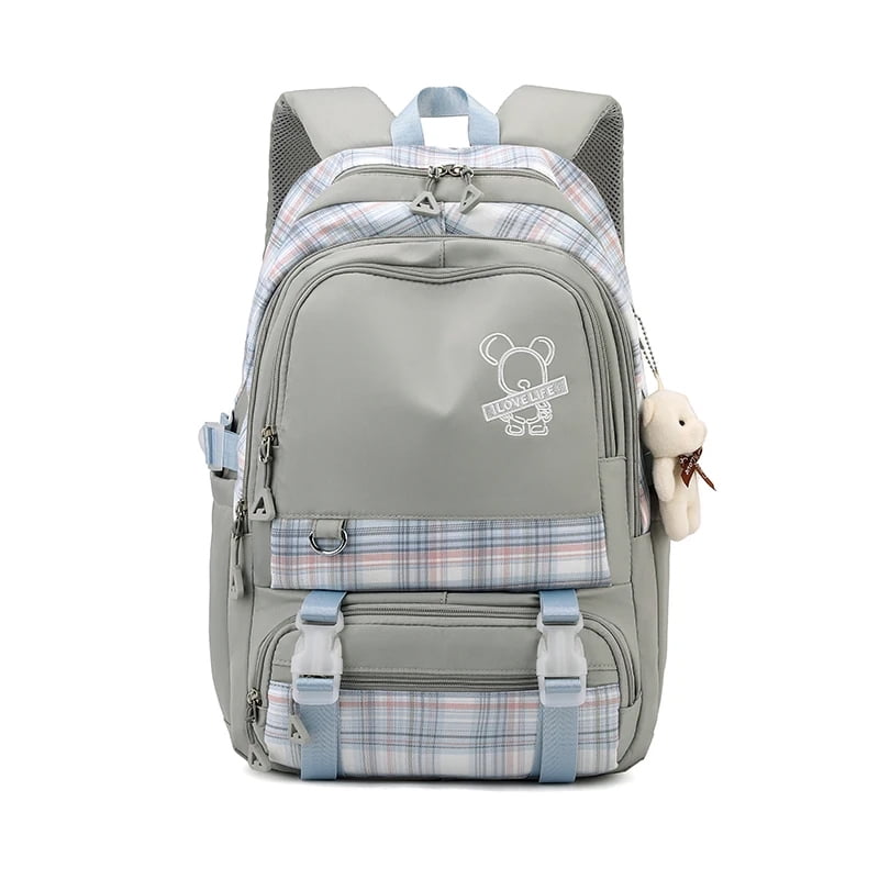 JIANGLIDA Customized logo Nylon school Backpacks large capacity schoolbag fashion daypack bookbag high quality backpack for girl