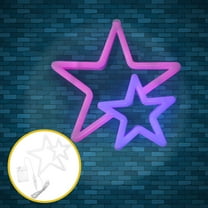 EXHUMKY LED Neon Light 1Set for Wall Decor Star Shaped Creative Design