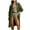 #540-Army Green, variant on Women's Long Cardigan Sweater - Solid Color Open Front Knit Coat - Long Sleeve Mid-Length Casual Loungewear with Button Closure