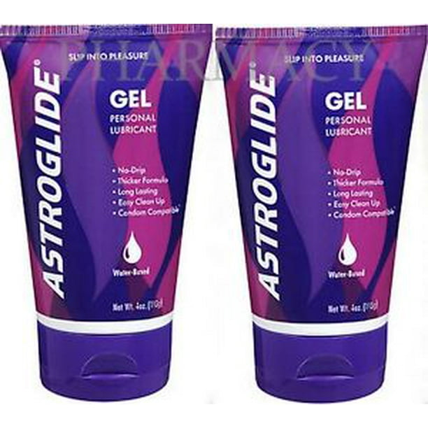 Astroglide Personal Lubricant Gel 4oz ( 2 Tubes ) PHARMACY FRESH