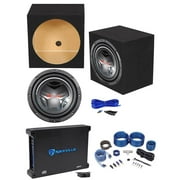 JVC CS-GD1210 12" 1400w Subwoofer+Sealed Sub Box Enclosure+Mono Amplifier+Wires