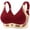 A17-Wine, variant on Women's Wireless Lace Bra, Double Support Lace Bras for Women, Stay-in-Place Straps, Full Coverage, Comfortable(Beige,XXXXL)