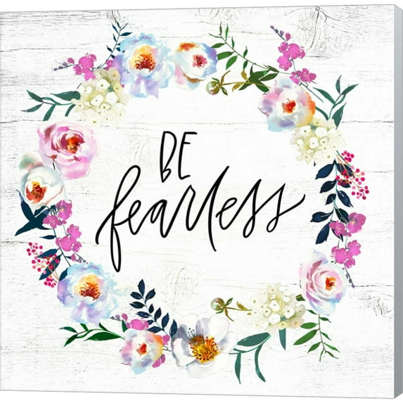 Great Art Now Be Fearless by Valerie Wieners, Canvas Wall Art, 12W x 12H