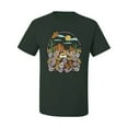 thumbnail image 2 of Wild Bobby Trendy Landscape With Daisies Cactus Monarch Butterfly Nature Lover Men Tee, Forest Green, XX-Large, 2 of 6