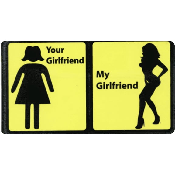 Your Girlfriend/My Girlfriend - 3" X 5" - Sticker