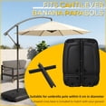 thumbnail image 4 of Outsunny Base Déportée en Plastique pour Parasol avec Roues, Noir, 4 of 10