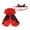 Red, variant on Pet Halloween Vampire Costume, 2 Pieces Witch Wizard Cosplay Outfit, Black Red Purple Cloak with Devil Horn Headband for Small Dogs Cats Puppy Kitten