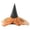 Orange, variant on Halloween Vintage Witch Hat with Lace, Fabric Wizard Hat Costume Accessory, Soft Comfortable Party Carnival Cosplay Headwear