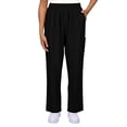 thumbnail image 2 of longantii Scrub Pants for Women Stretch Straight-Leg Cargo Pant Nursing Soft Uniform Pants Scrub Bottoms with Side Pockets Black XL, 2 of 6