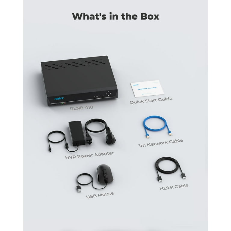 Restored Reolink R-RLN8-410 8MP PoE NVR Pre-Installed 2TB Hard