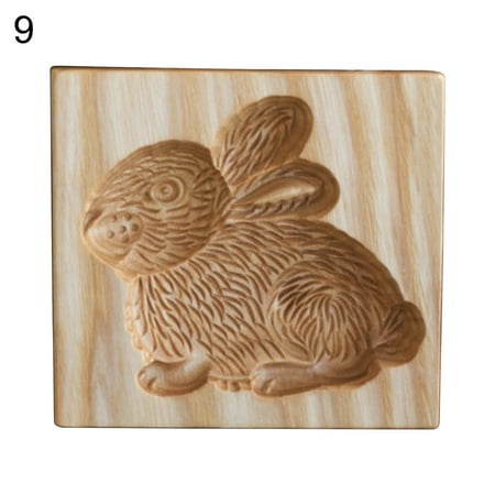 

Skys Cookie Mold Sturdy Easy Release Food Grade 3D Funny Wooden Cookie Molds for Christmas