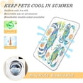 thumbnail image 5 of Pet Cooling Pad Foldable Self Cooling Mat Breathable Pet Cushion Sleep Pad for Dogs and Cats Blue and Green Crabs M, 5 of 9