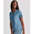 thumbnail image 2 of Hanes Originals Women's Cotton T-Shirt, Relaxed Fit Regalia Blue XS, 2 of 6