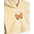 thumbnail image 3 of Koton Plush Hooded Sweatshirt Butterfly Embroidered Long Sleeve, EU 9 - 10 Years Size in Ecru for Girls, 3 of 3