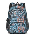 thumbnail image 2 of Boho Bohemia Flower Backpack for School,Cute School Bag,Schoolbag with Adjustable Shoulder Straps & Padded Back,16.9 Inch, 2 of 5