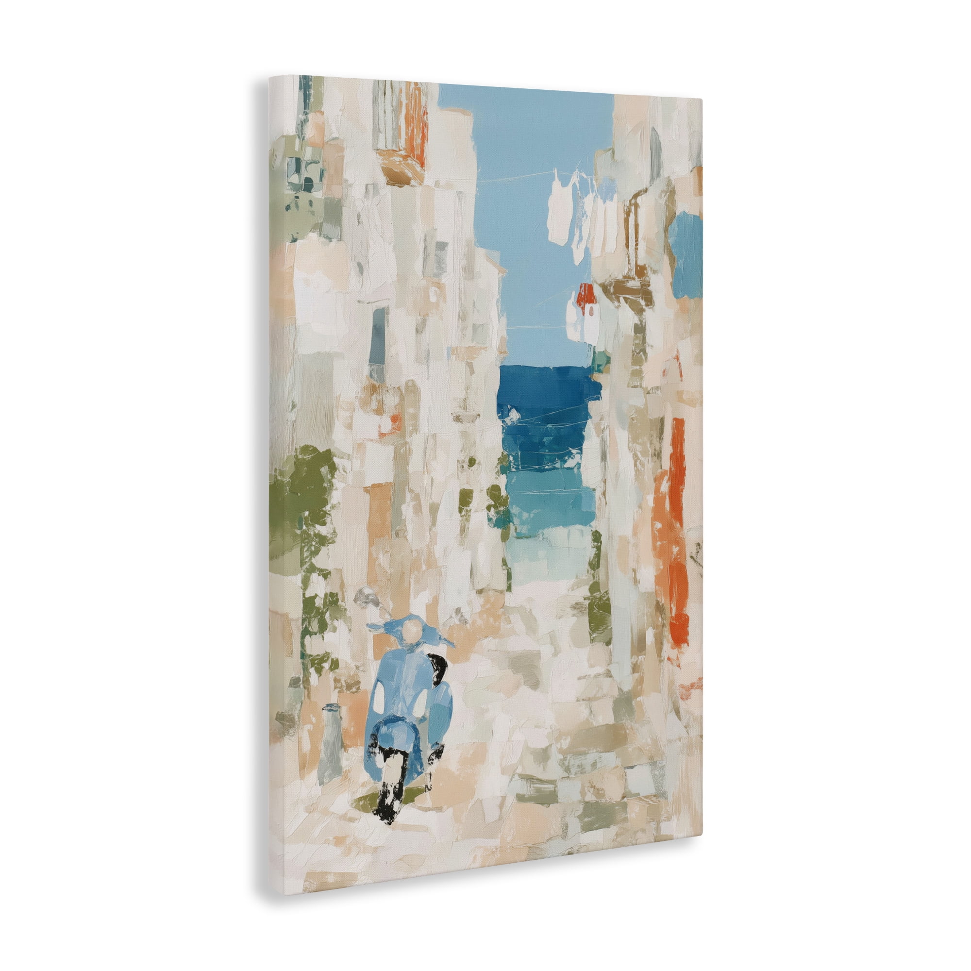 Stupell Industries Narrow Alley with Vespa Canvas Wall Art, design by Chromatic Storm Studio