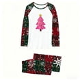 thumbnail image 2 of Zwiiyzr Family Christmas Pajamas Matching Sets for Dad Men Christmas Fashion Lattice Print Long Sleeved Jumpsuit Family Parent-Child Wear Red-Dad, 2 of 5