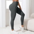 thumbnail image 4 of Resivox Women's High Waisted Seamless Yoga Pants - Sculpting Fit with Tummy Control, High Waist Leggings for Workouts & Casual Wear, Soft Stretchy Fabric Dark Gray 2XL, 4 of 5