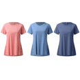 thumbnail image 4 of Womens Maternity Short Sleeve Side Button Crew Neck Solid Color Nursing Tops T Shirt For Breastfeeding 3 Pack, 4 of 4