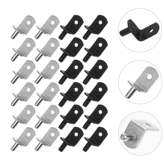 ORDDIART 80Pcs Durable Black Shelf Clapboard Holder for Furniture Fixing