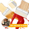 thumbnail image 3 of 3 Pcs Flat Paddle Paint Brush Set,Wide Large 3/4/5 Inch for Oil and Acrylic Paints, 3 of 7