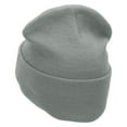 thumbnail image 2 of Camping Trip Embroidered 12 inch Acrylic Cuffed Long Beanie - Grey OSFM, 2 of 5