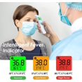 thumbnail image 4 of Termómetro de frente, termómetro médico de frente con alerta de fiebre, pantalla LCD, función de memoria, termómetro infrarrojo de frente para bebés, niños,, 4 of 5